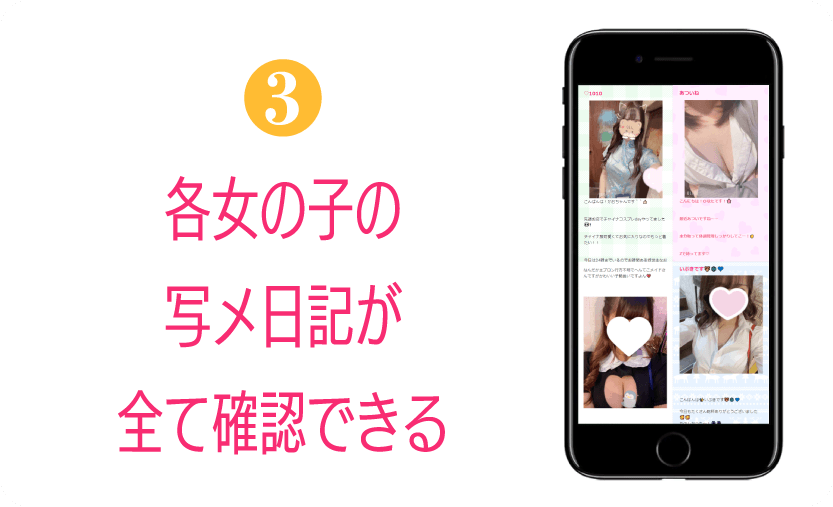 Step3 各女の子の写メ日記が全て確認できる
